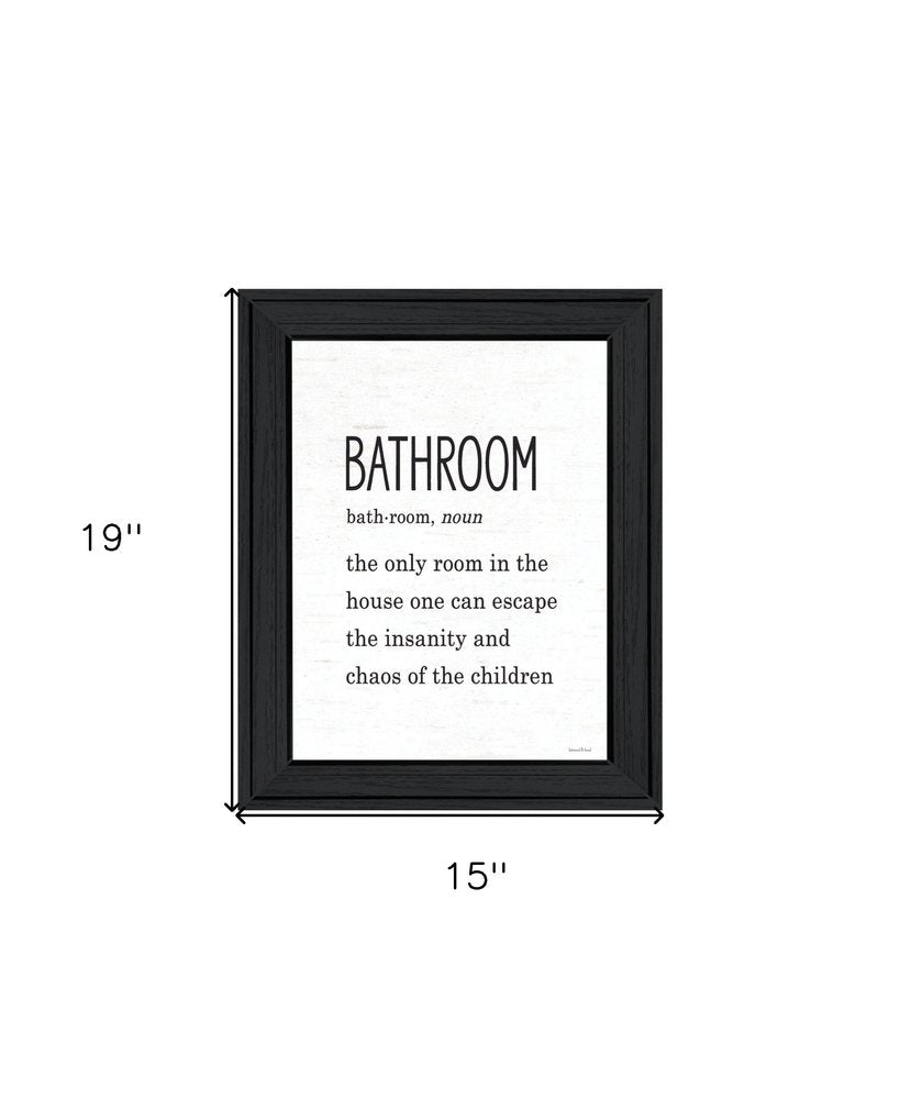 Bathroom Escape Black Framed Print Bathroom Wall Art — view 2