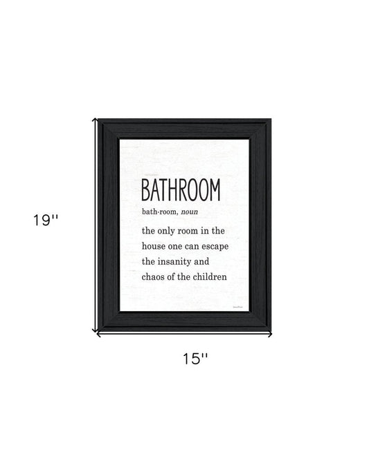 Bathroom Escape Black Framed Print Bathroom Wall Art