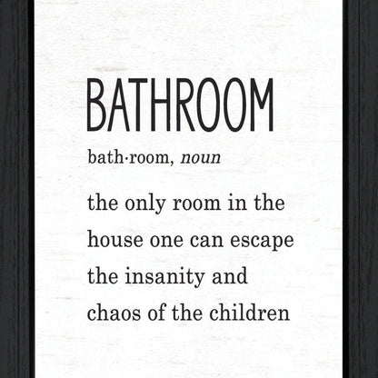 Bathroom Escape Black Framed Print Bathroom Wall Art HomeRoots