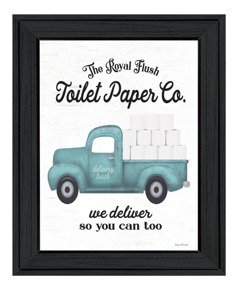 Toilet Paper Co Black Framed Print Bathroom Wall Art — view 1