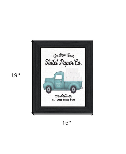 Toilet Paper Co Black Framed Print Bathroom Wall Art