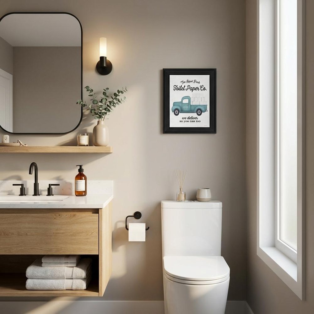 Toilet Paper Co Black Framed Print Bathroom Wall Art — view 5