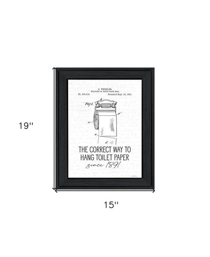 Correct Way to Hang Toilet Paper Black Framed Print Bathroom Wall Art HomeRoots