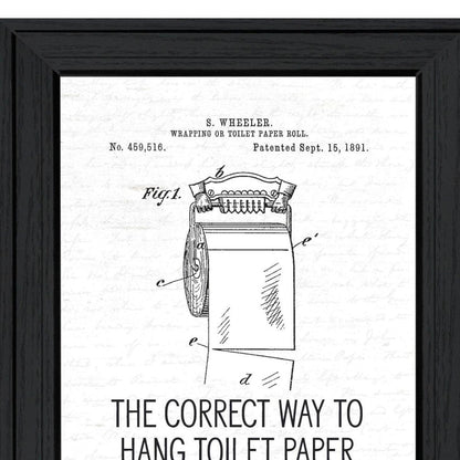 Correct Way to Hang Toilet Paper Black Framed Print Bathroom Wall Art HomeRoots