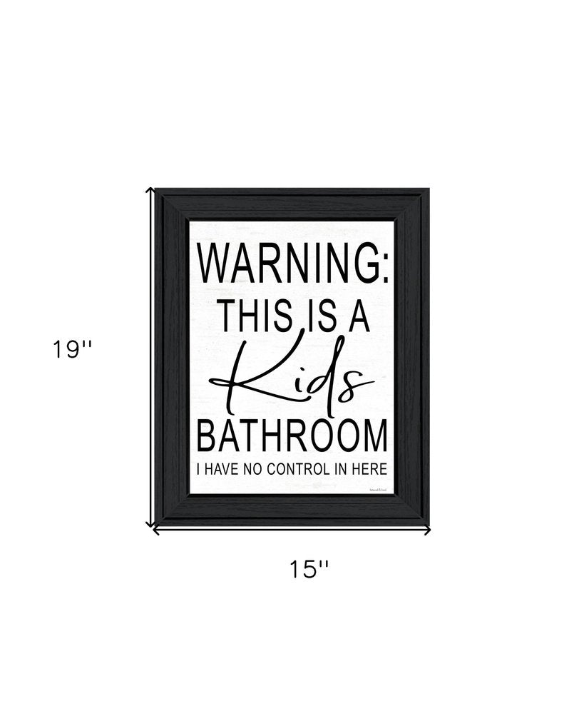 Kids Bathroom Black Framed Print Bathroom Wall Art HomeRoots