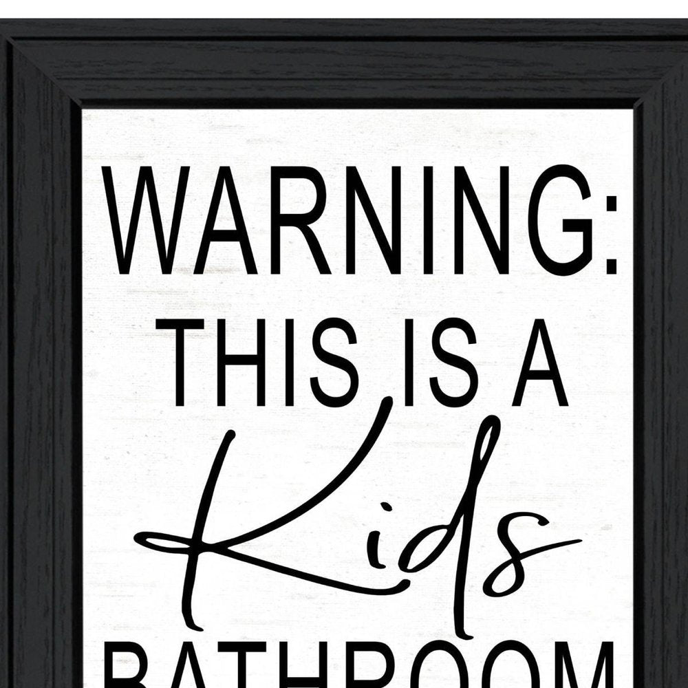Kids Bathroom Black Framed Print Bathroom Wall Art — view 3