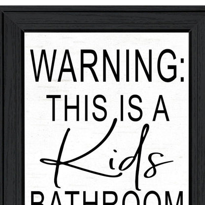 Kids Bathroom Black Framed Print Bathroom Wall Art HomeRoots