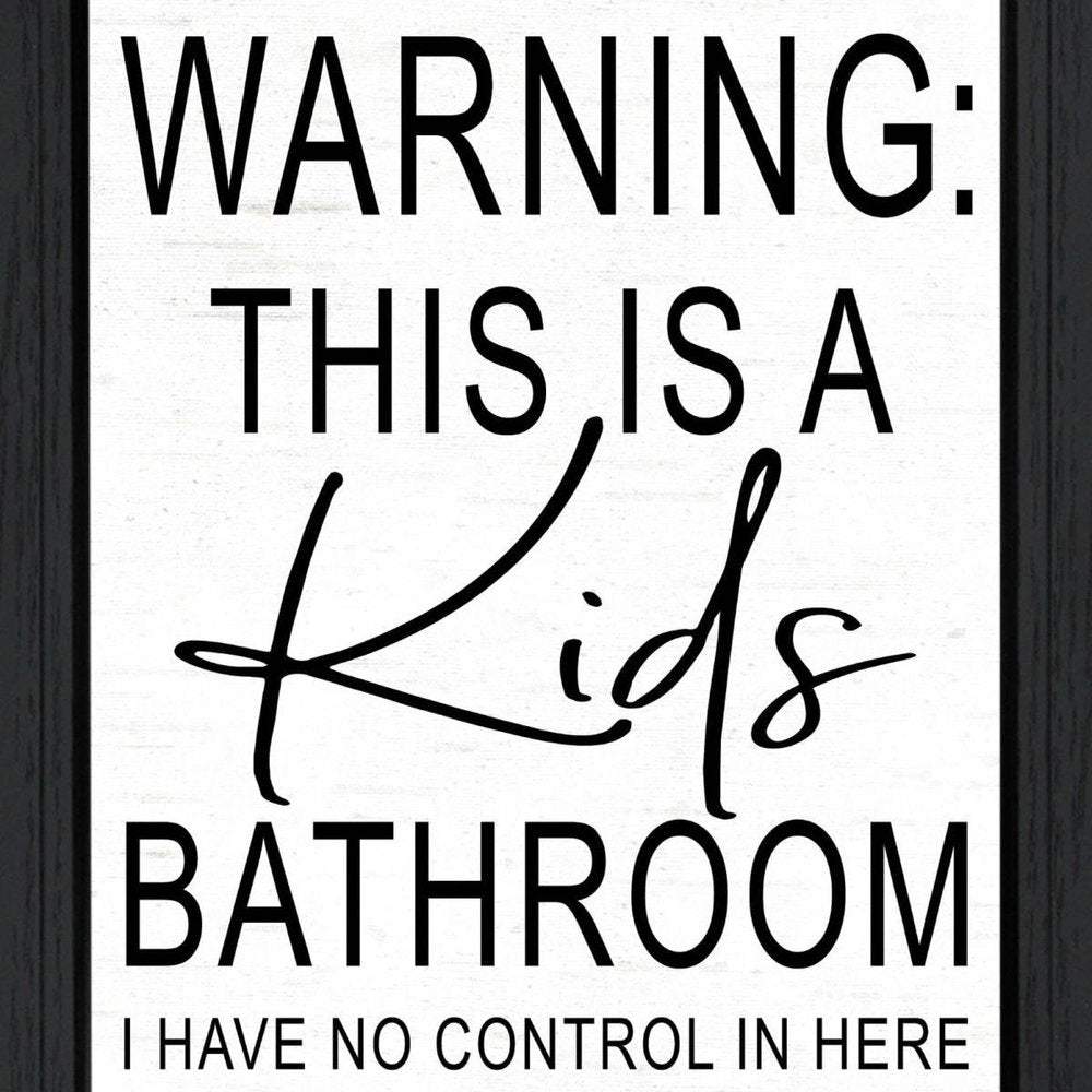 Kids Bathroom Black Framed Print Bathroom Wall Art — view 4