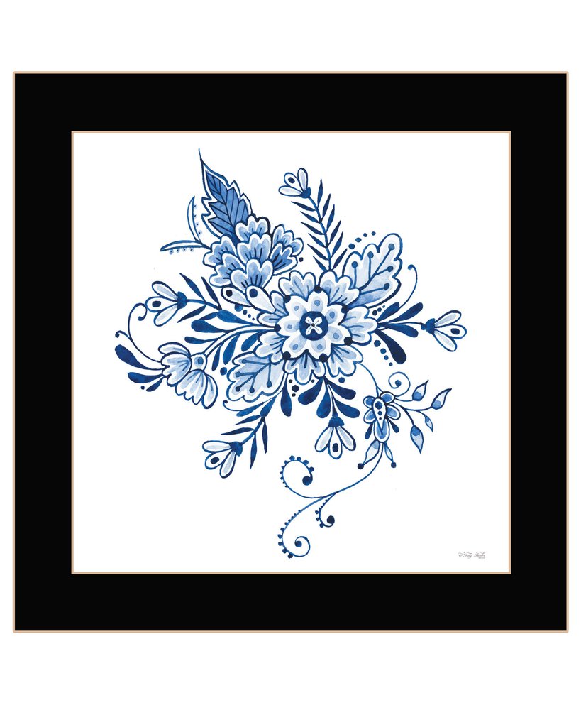 Floral Calligraphy Sketches Black Framed Print Wall Art HomeRoots