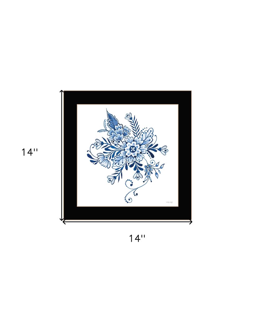 Floral Calligraphy Sketches Black Framed Print Wall Art HomeRoots