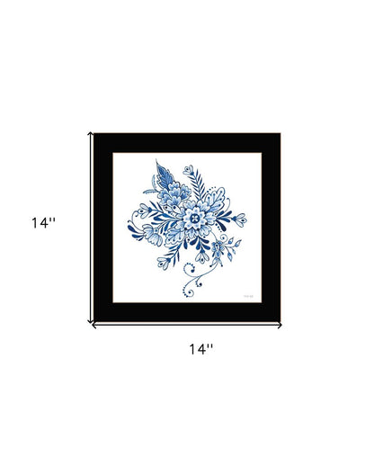 Floral Calligraphy Sketches Black Framed Print Wall Art HomeRoots