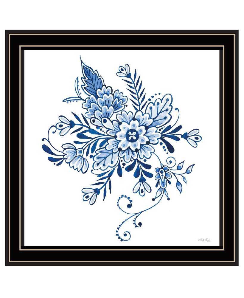 Floral Calligraphy Sketches Black Framed Print Wall Art HomeRoots
