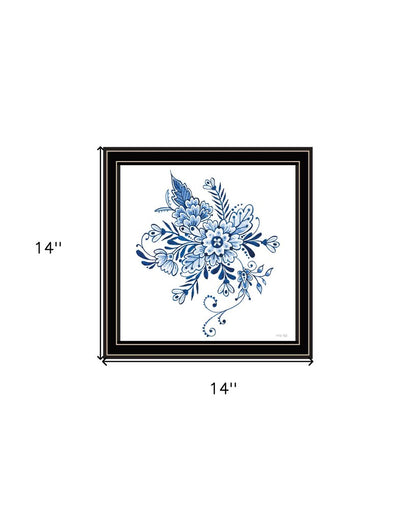 Floral Calligraphy Sketches Black Framed Print Wall Art HomeRoots