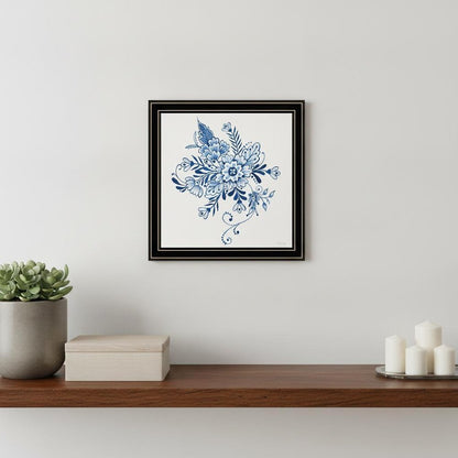 Floral Calligraphy Sketches Black Framed Print Wall Art HomeRoots