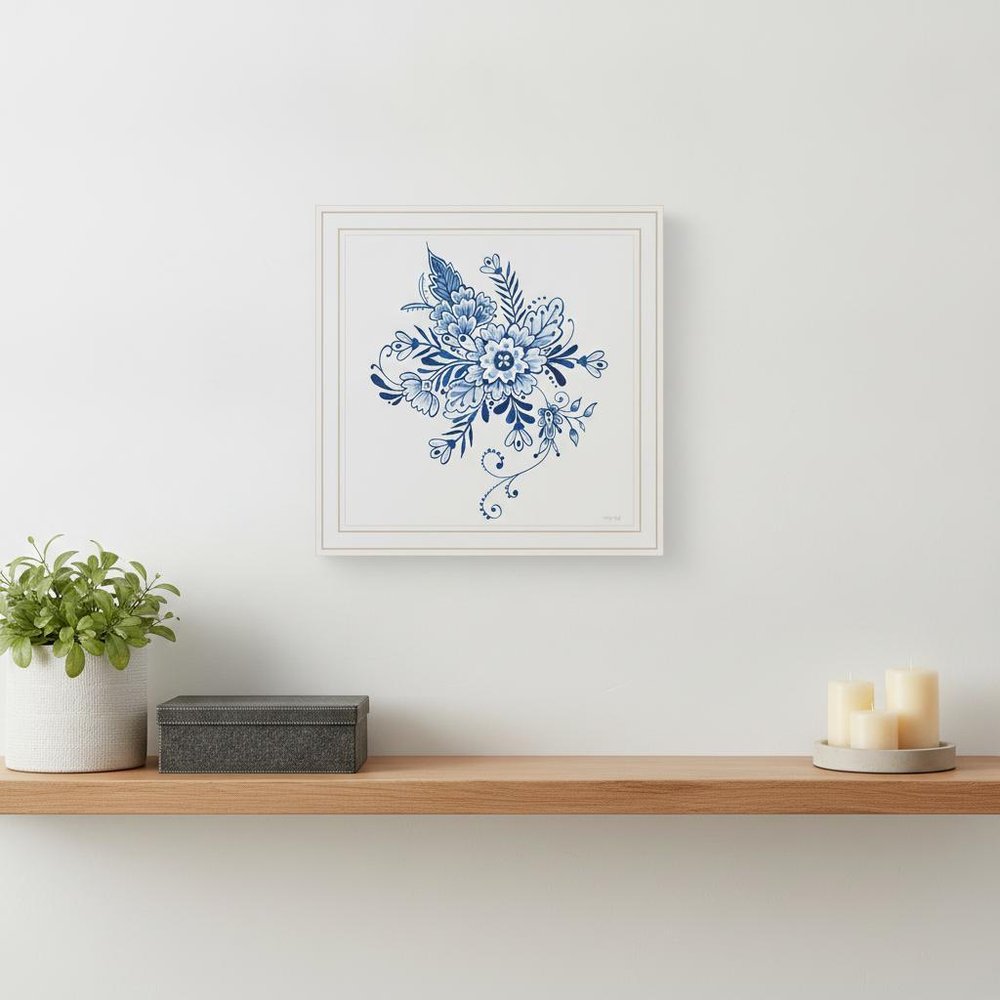 Floral Calligraphy Sketches Black Framed Print Wall Art HomeRoots
