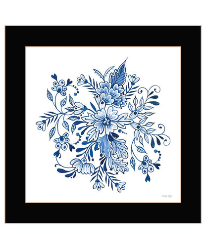 Floral Calligraphy Sketches Black Framed Print Wall Art HomeRoots
