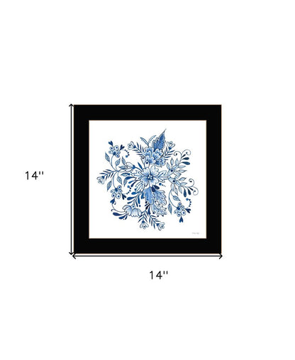 Floral Calligraphy Sketches Black Framed Print Wall Art HomeRoots