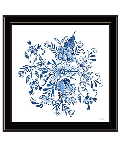 Floral Calligraphy Sketches Black Framed Print Wall Art HomeRoots