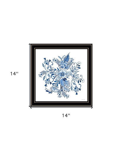 Floral Calligraphy Sketches Black Framed Print Wall Art HomeRoots