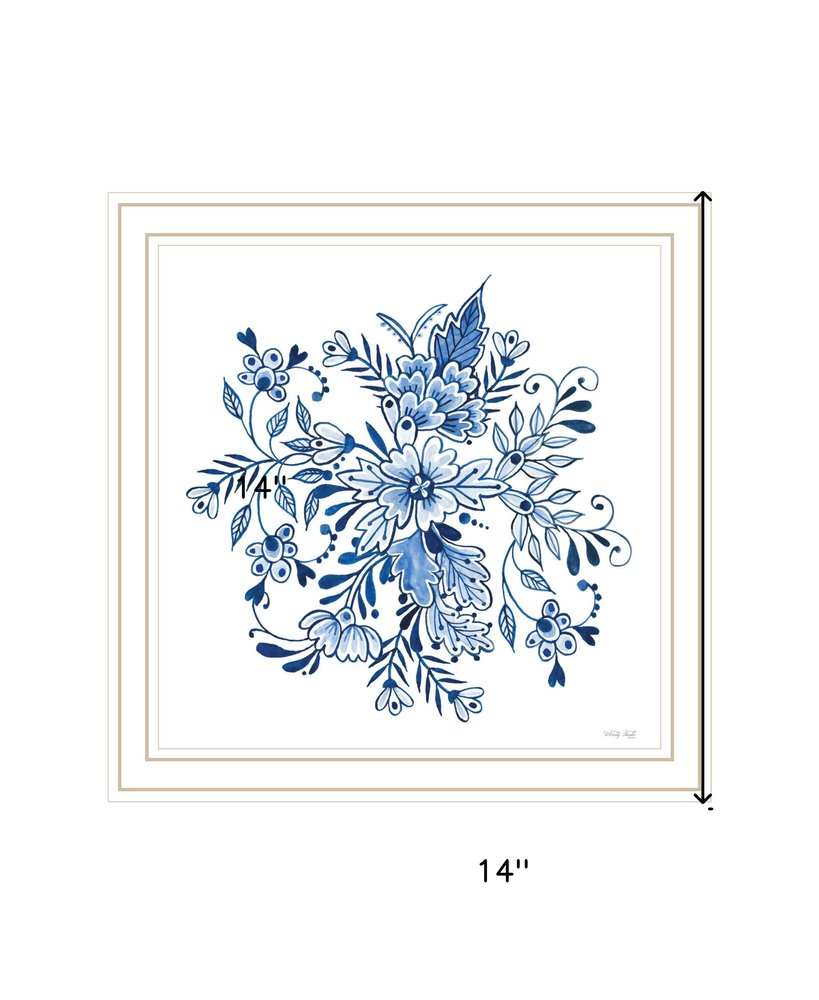 Floral Calligraphy Sketches Black Framed Print Wall Art — view 7
