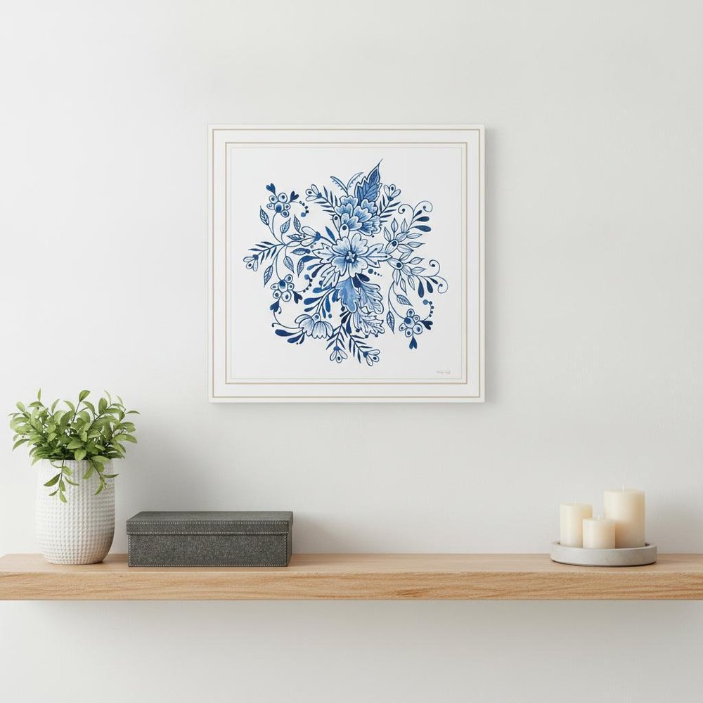 Floral Calligraphy Sketches Black Framed Print Wall Art HomeRoots