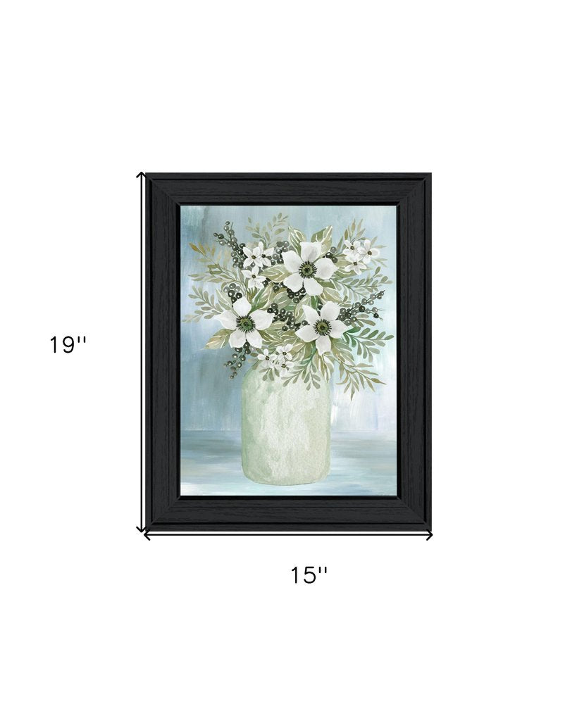 White Blooms Black Framed Print Wall Art HomeRoots