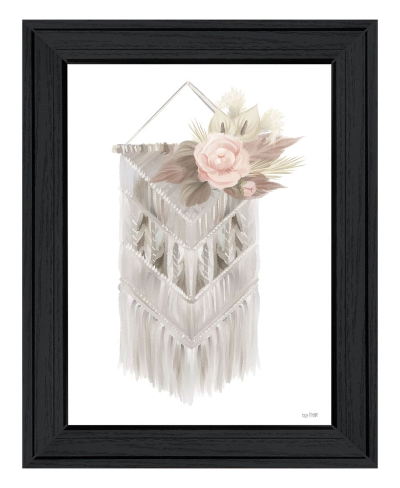 BOHEMIAN MACRAME Black Framed Print Wall Art HomeRoots