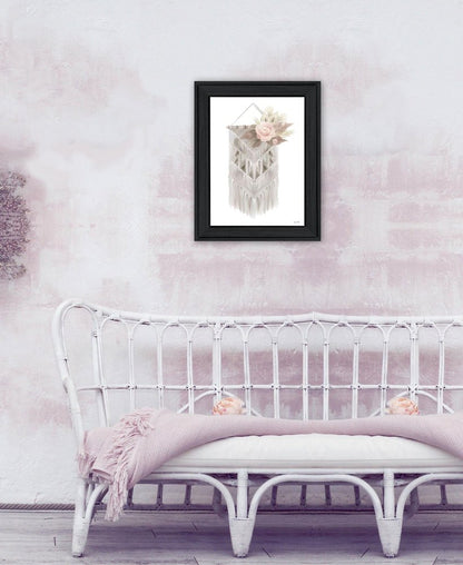 BOHEMIAN MACRAME Black Framed Print Wall Art HomeRoots