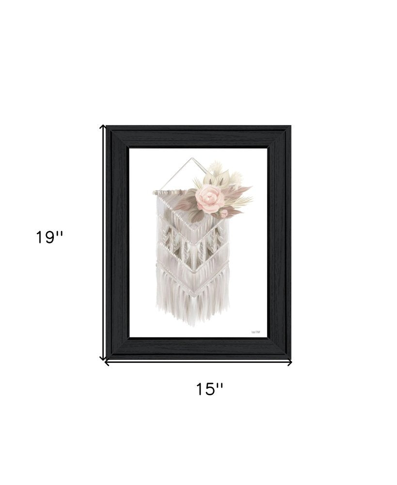 BOHEMIAN MACRAME Black Framed Print Wall Art HomeRoots