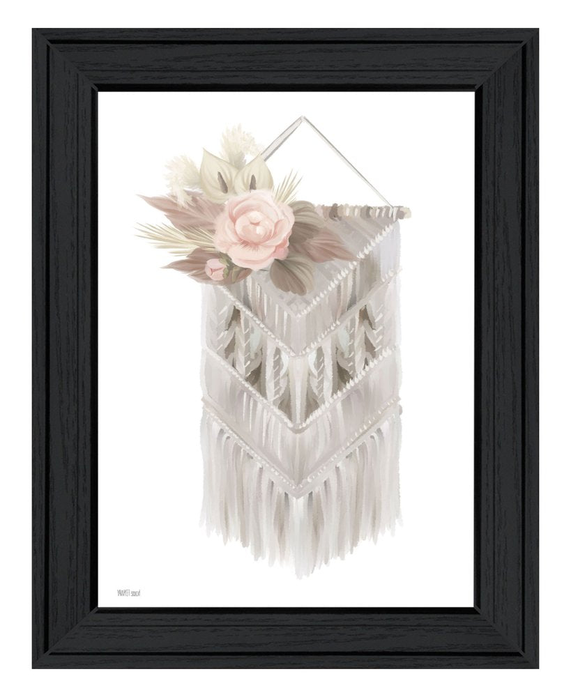 BOHEMIAN MACRAME Black Framed Print Wall Art — view 4