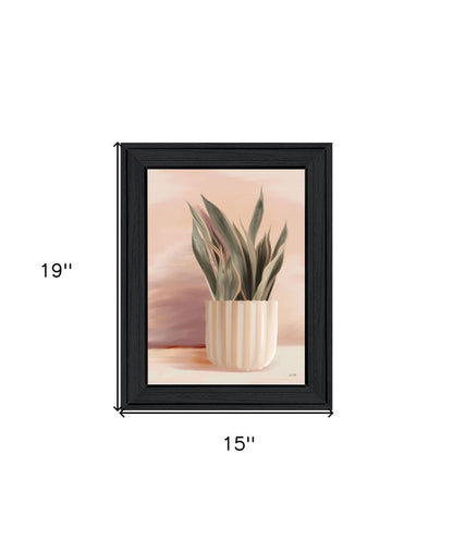 Striped Bohemian Plant Black Framed Print Wall Art HomeRoots