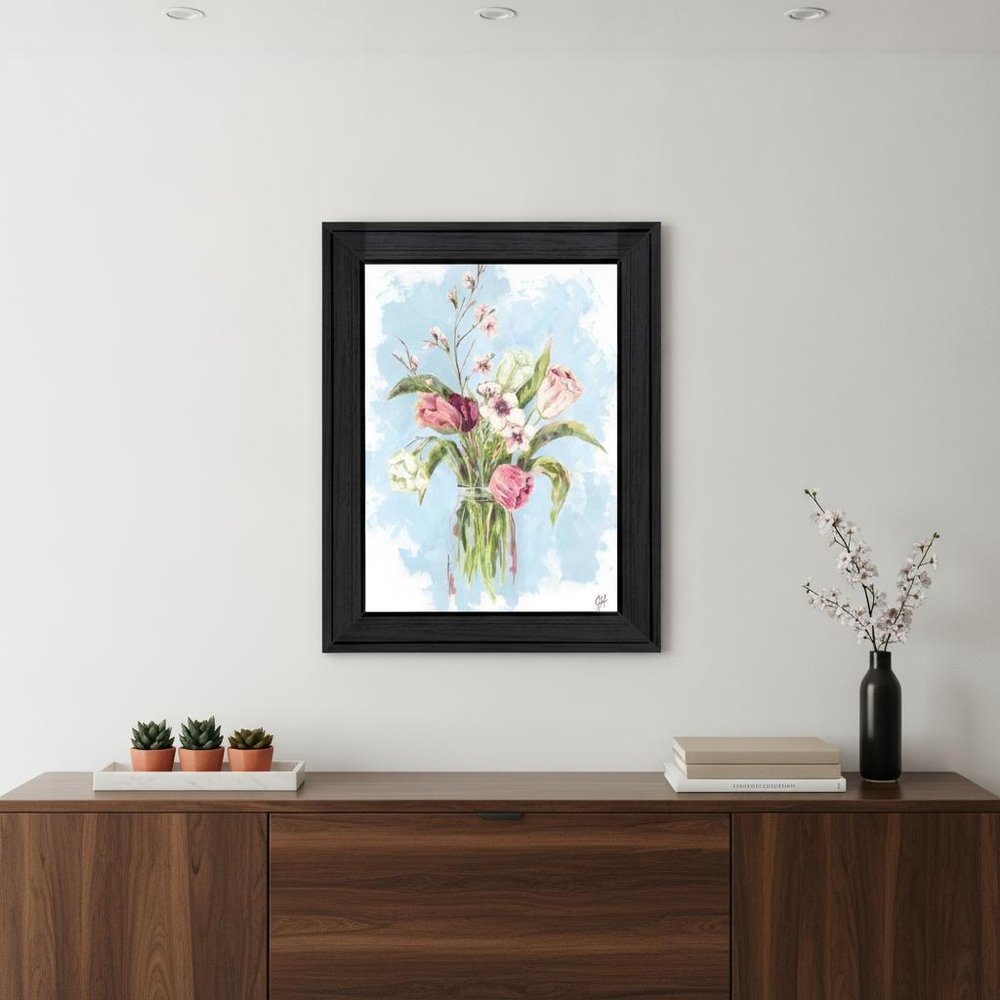 Flourish Black Framed Print Wall Art — view 4