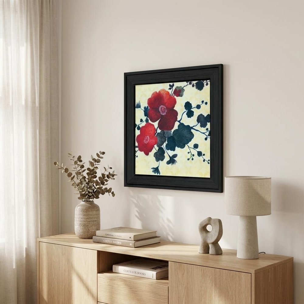 Japanese Blossoms Black Framed Print Wall Art HomeRoots