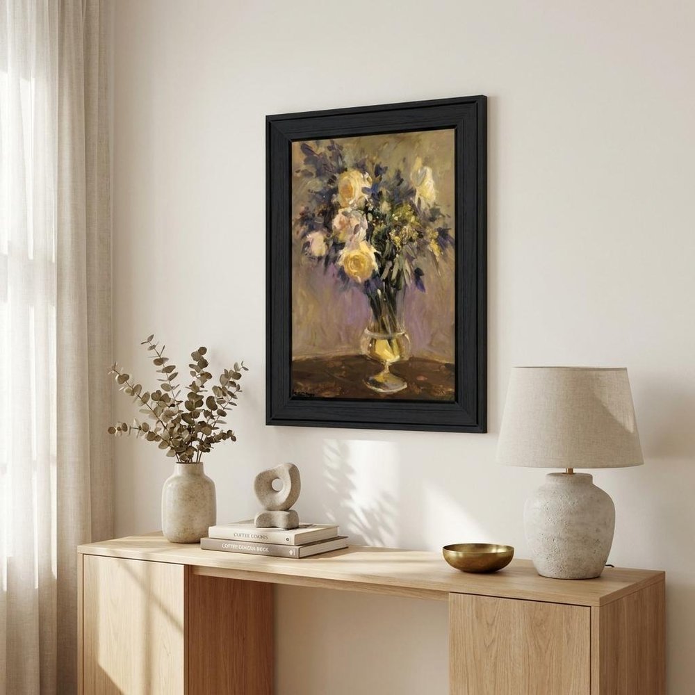 Evening Vase Black Framed Print Wall Art HomeRoots