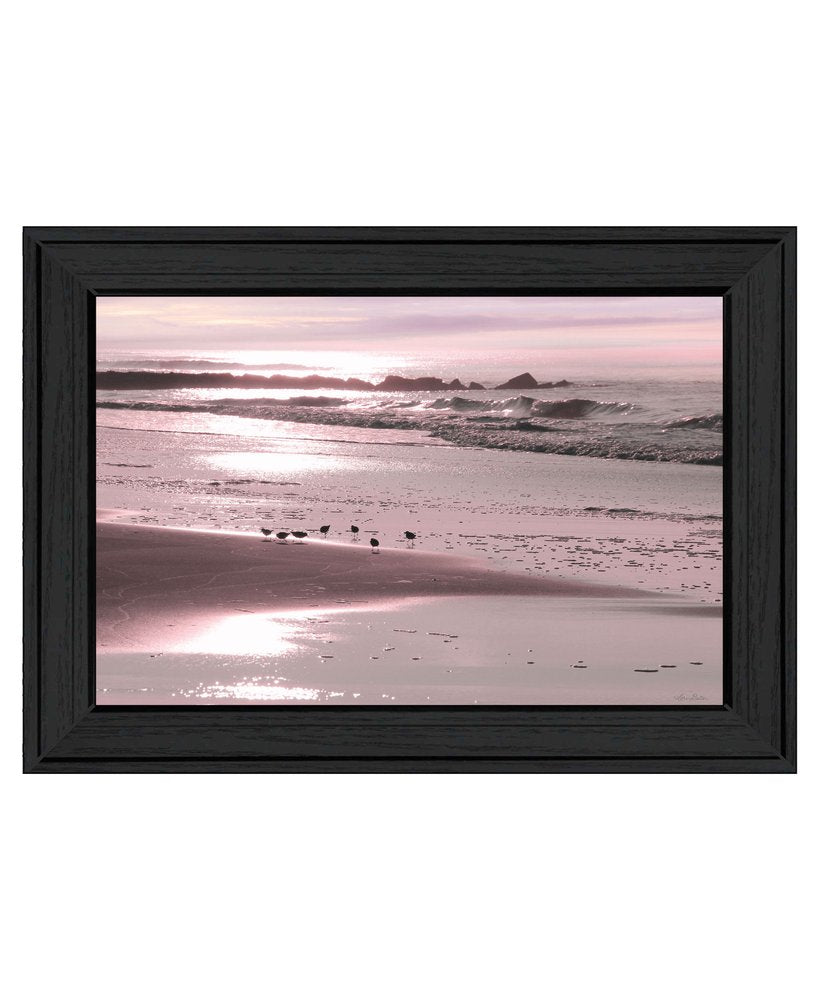 Breakfast On The Beach Black Framed Print Wall Art — view 1