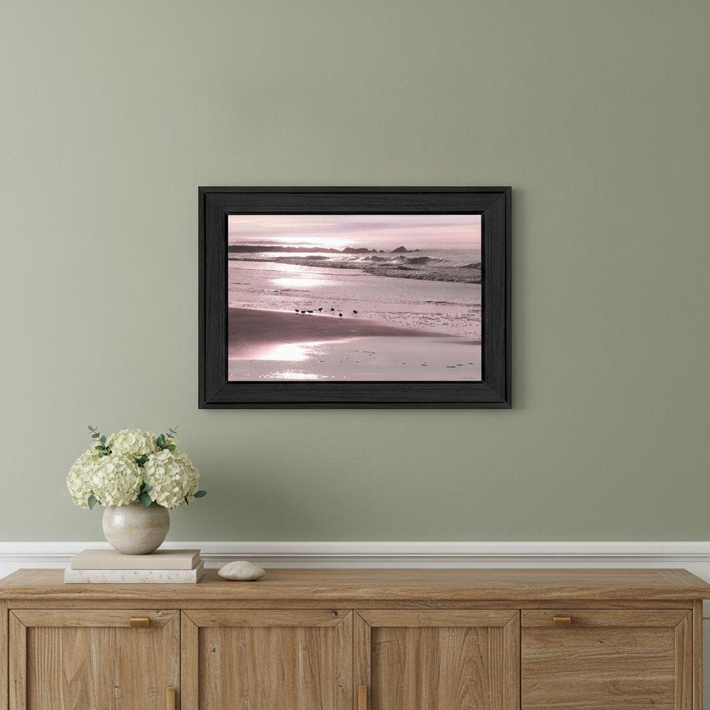 Breakfast On The Beach Black Framed Print Wall Art — view 4
