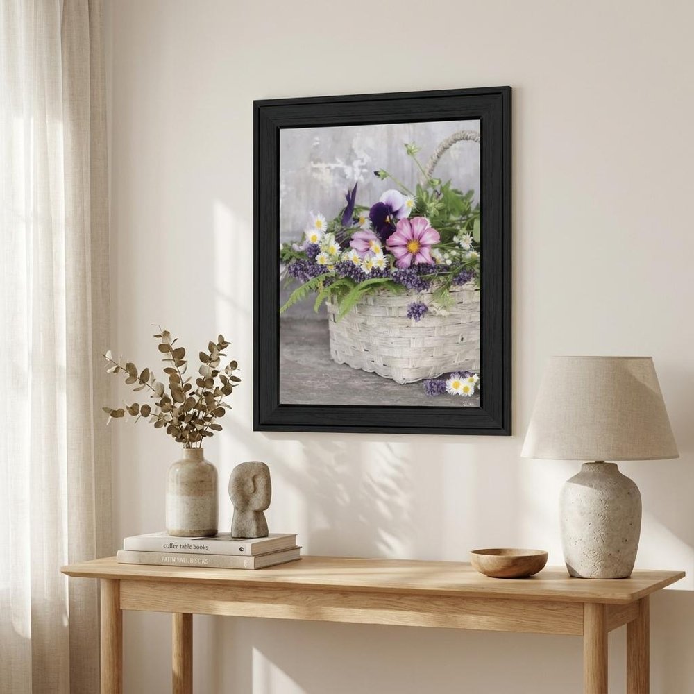 Fresh Garden Basket Black Framed Print Wall Art HomeRoots