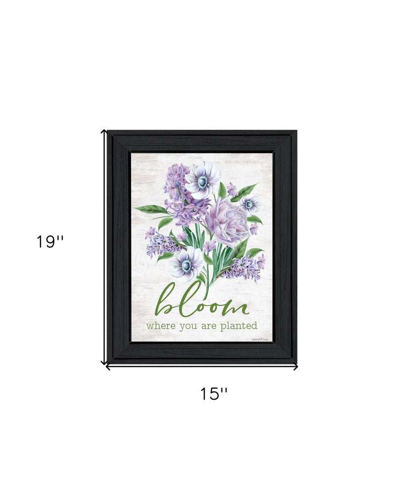 Bloom Where You Are Planted Black Framed Print Wall Art HomeRoots