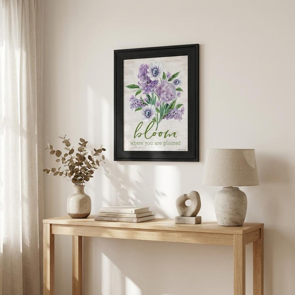 Bloom Where You Are Planted Black Framed Print Wall Art HomeRoots
