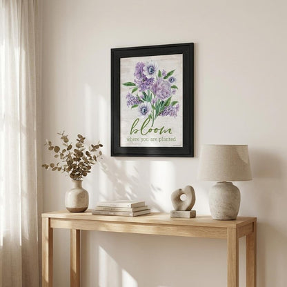 Bloom Where You Are Planted Black Framed Print Wall Art HomeRoots