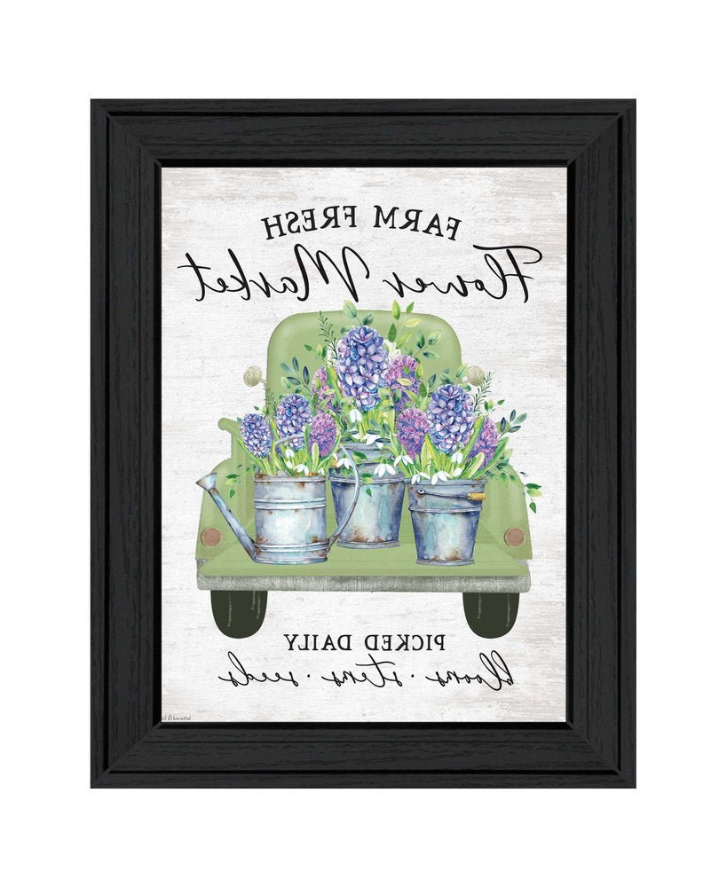 Flower Market Hyacinths Black Framed Print Wall Art HomeRoots