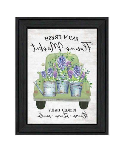 Flower Market Hyacinths Black Framed Print Wall Art HomeRoots