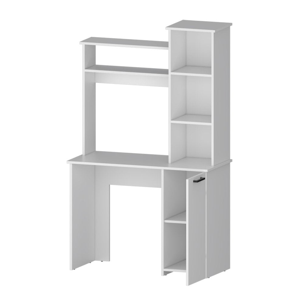 39" White Computer Desk With Hutch HomeRoots