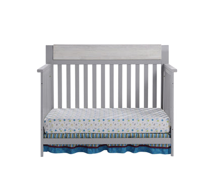 Gray Solid and Manufactured Wood Standard Four In One Convertible Crib