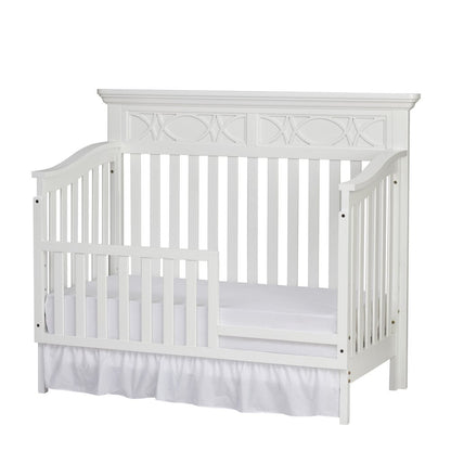 White Solid and Manufactured Wood Standard Four In One Convertible Crib HomeRoots