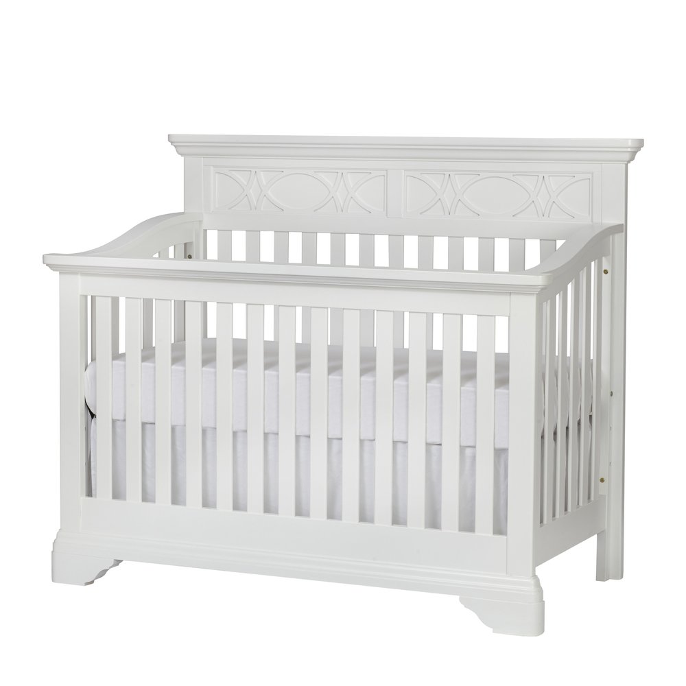 White Solid and Manufactured Wood Standard Four In One Convertible Crib HomeRoots