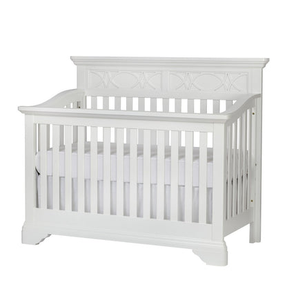 White Solid and Manufactured Wood Standard Four In One Convertible Crib HomeRoots
