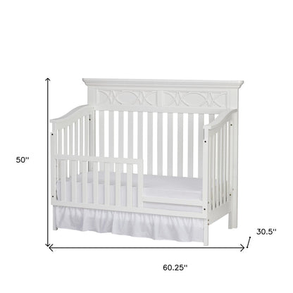 White Solid and Manufactured Wood Standard Four In One Convertible Crib HomeRoots