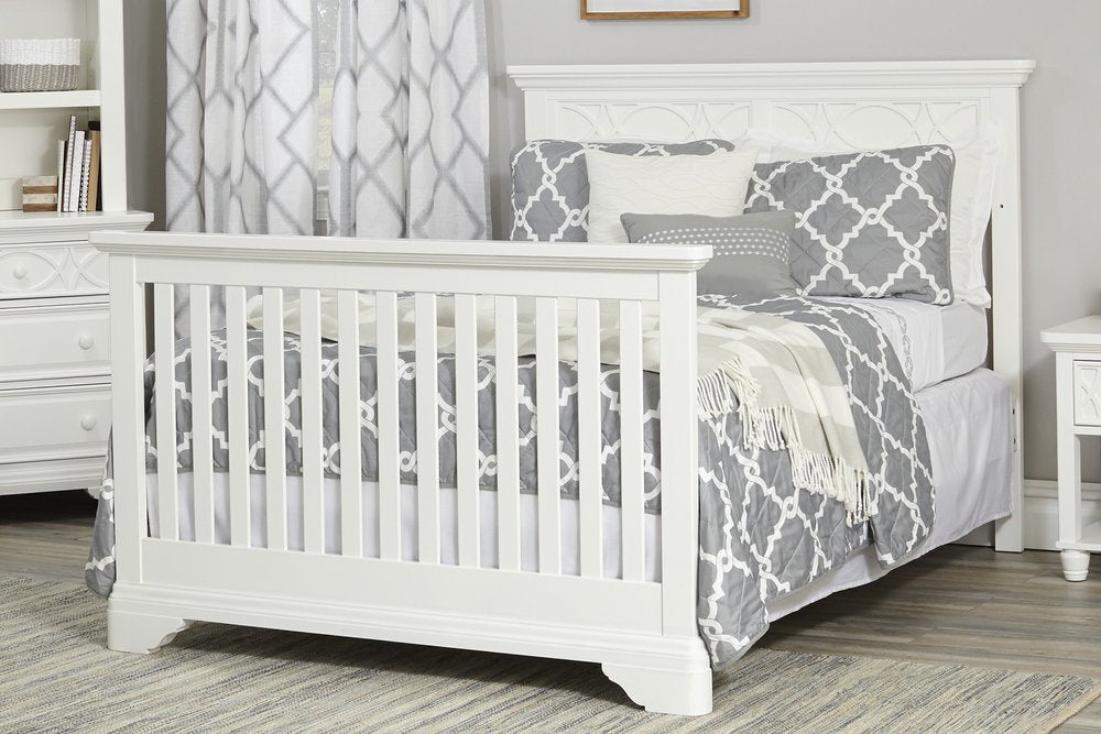 White Solid and Manufactured Wood Standard Four In One Convertible Crib HomeRoots