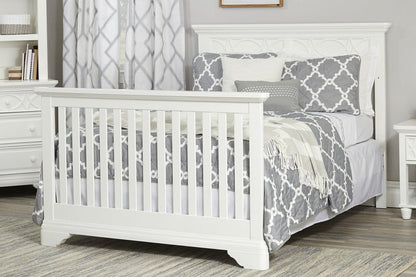 White Solid and Manufactured Wood Standard Four In One Convertible Crib HomeRoots